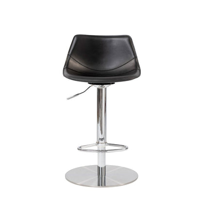 Black And Silver Steel Low Back Bar Height Swivel Bar Chair HomeRoots