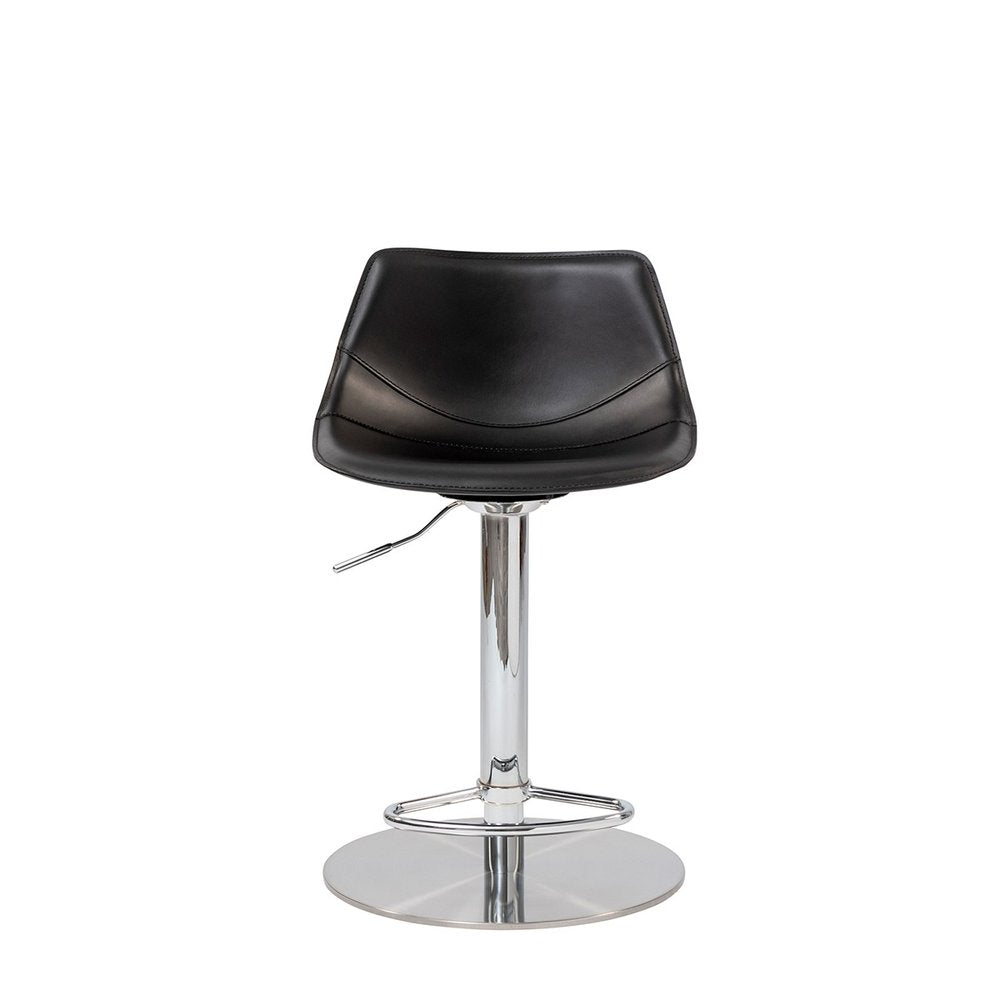 Black And Silver Steel Low Back Bar Height Swivel Bar Chair HomeRoots