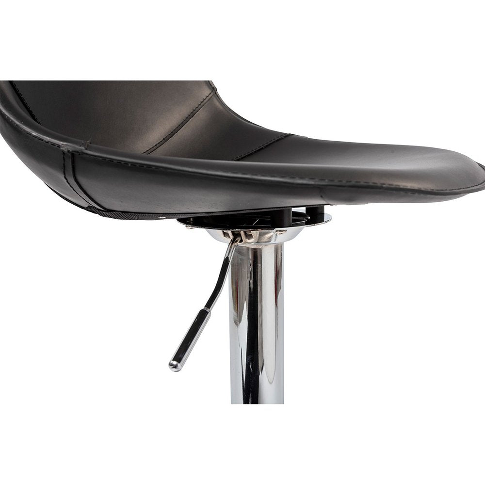 Black And Silver Steel Low Back Bar Height Swivel Bar Chair HomeRoots