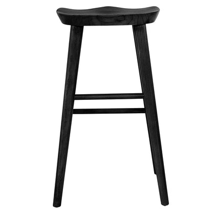 29" Black Wood Backless Bar Height Bar Chair HomeRoots