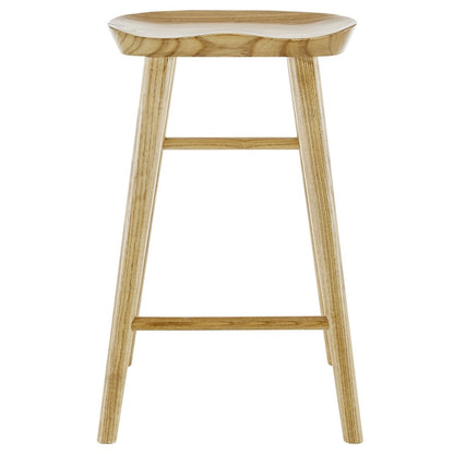 26" Natural Wood Backless Counter Height Bar Chair HomeRoots