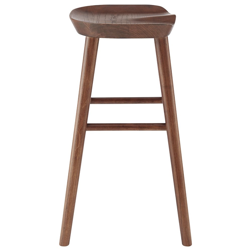 25" Brown Manufactured Wood Backless Counter Height Bar Chair HomeRoots