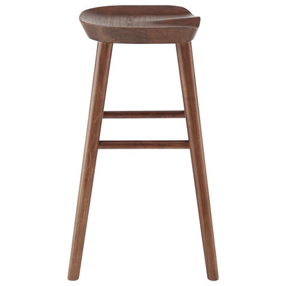 25" Brown Manufactured Wood Backless Counter Height Bar Chair HomeRoots