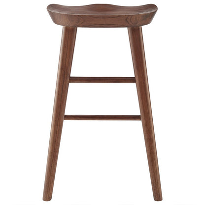 25" Brown Manufactured Wood Backless Counter Height Bar Chair HomeRoots
