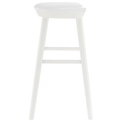 26" White Solid Wood Backless Counter Height Bar Chair HomeRoots