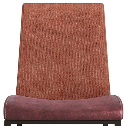 Set of Two Brown and Rust Stainless Steel Chairs HomeRoots