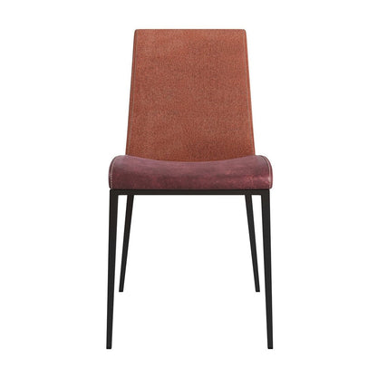 Set of Two Brown and Rust Stainless Steel Chairs HomeRoots