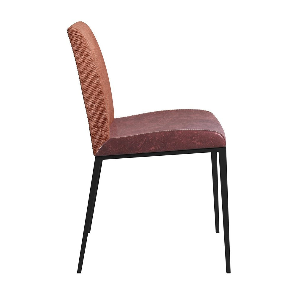 Set of Two Brown and Rust Stainless Steel Chairs HomeRoots