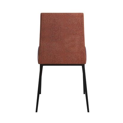Set of Two Brown and Rust Stainless Steel Chairs HomeRoots