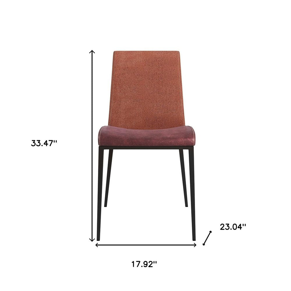 Set of Two Brown and Rust Stainless Steel Chairs HomeRoots