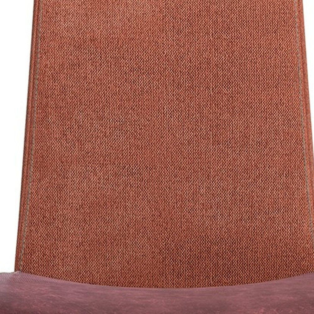 Set of Two Brown and Rust Stainless Steel Chairs HomeRoots