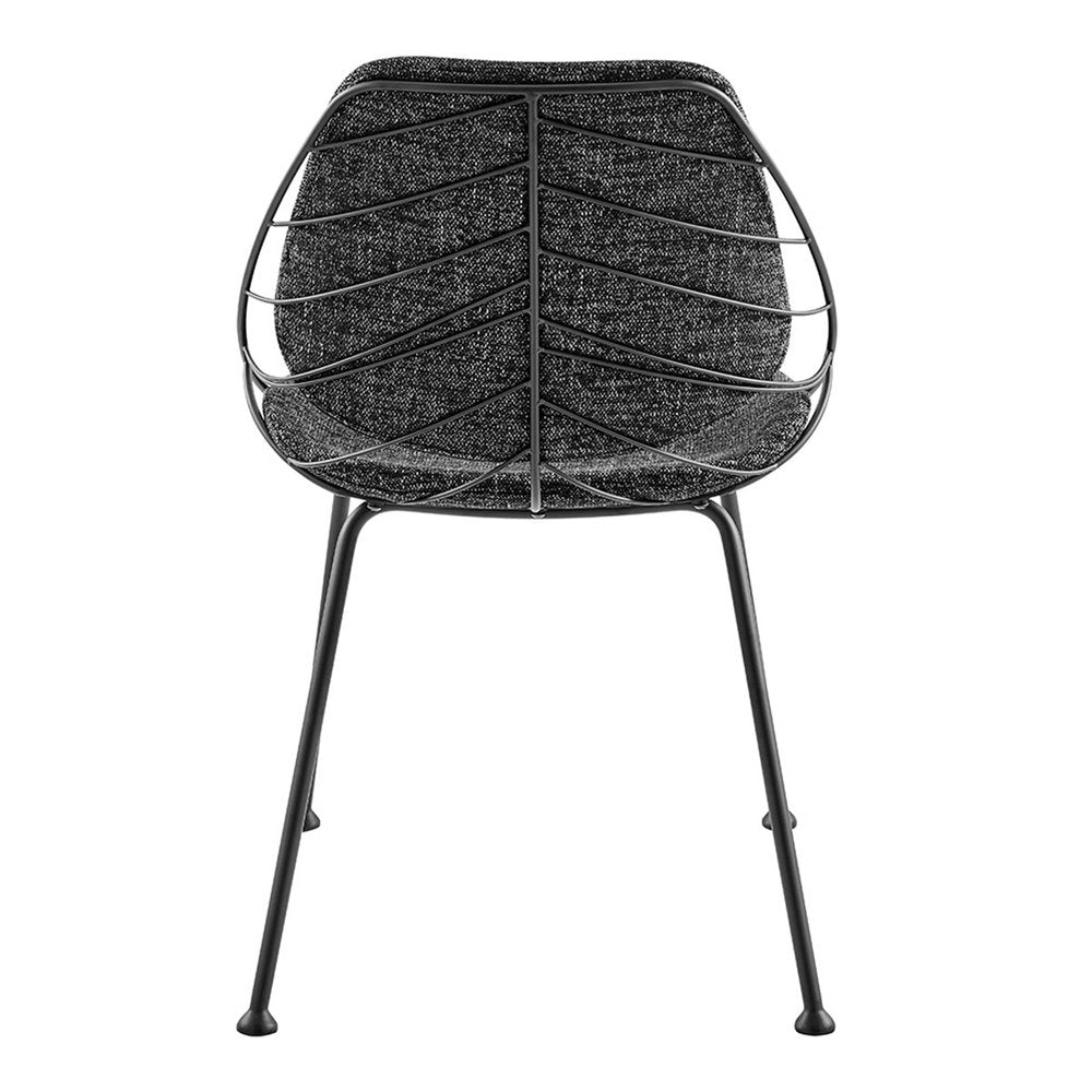 Set of Two Black Upholstered Fabric Dining Side Chairs HomeRoots