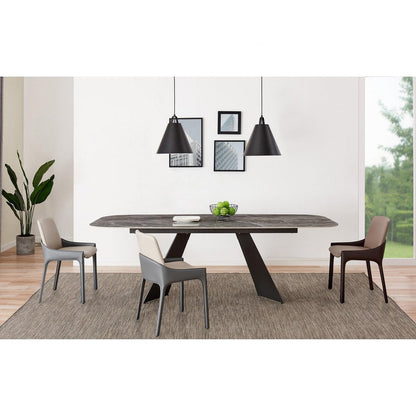 Set of Two Gray and Black Upholstered Leather Dining Side Chairs HomeRoots