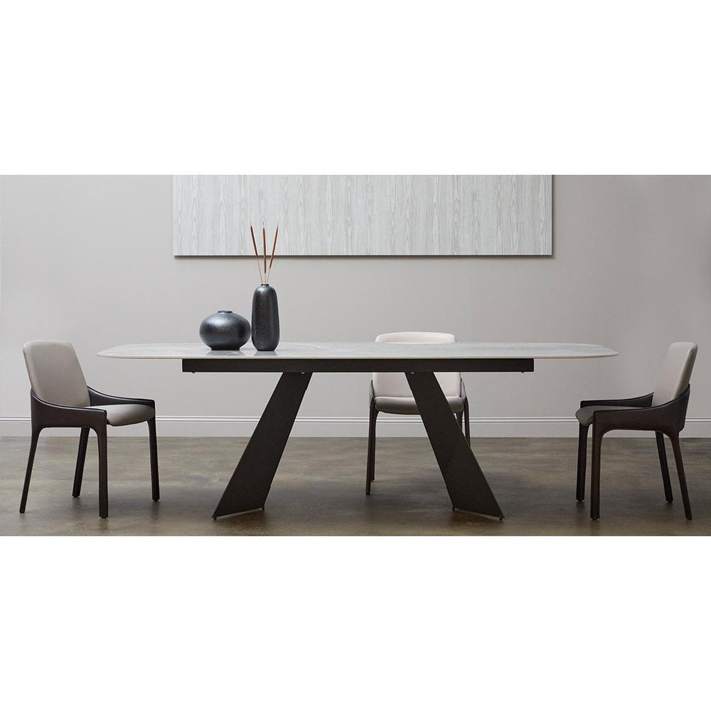 Set of Two Gray and Black Upholstered Leather Dining Side Chairs HomeRoots