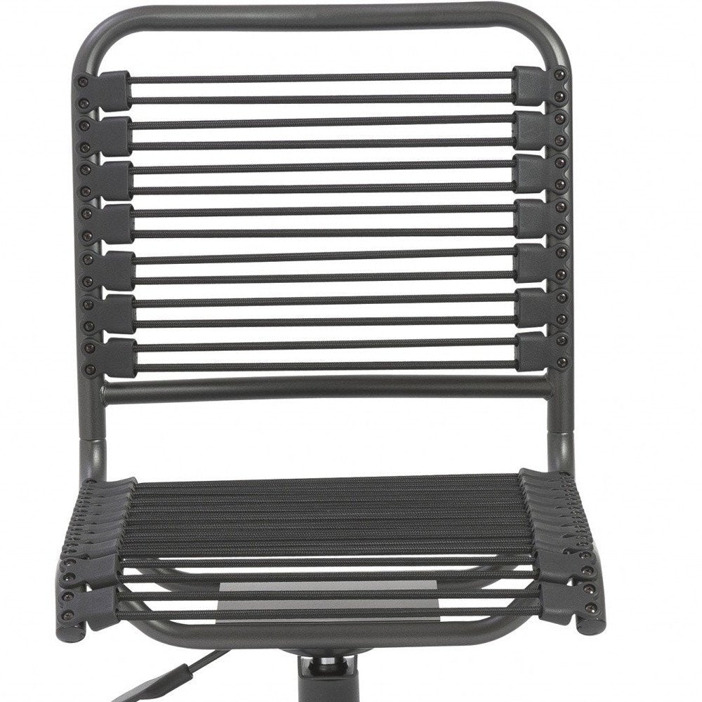 Black Adjustable Swivel Bungee Rolling Office Chair HomeRoots