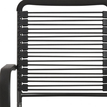 Black Adjustable Swivel Bungee Rolling Office Chair HomeRoots