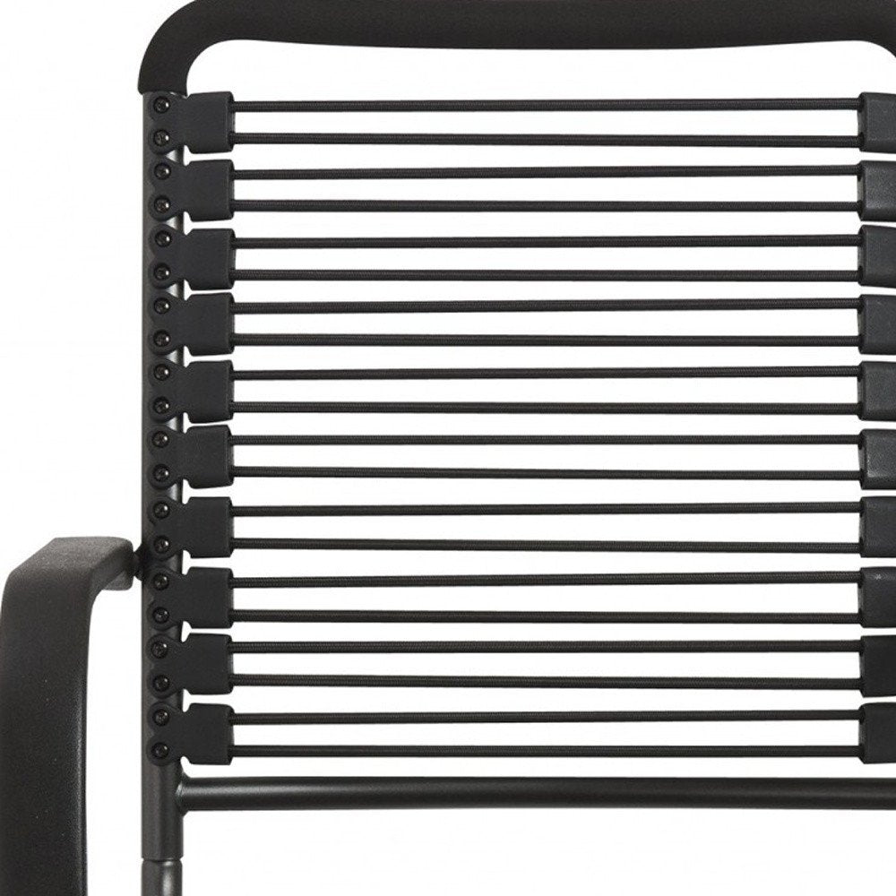 Black Adjustable Swivel Bungee Rolling Office Chair HomeRoots