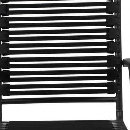 Black Adjustable Swivel Bungee Rolling Office Chair HomeRoots