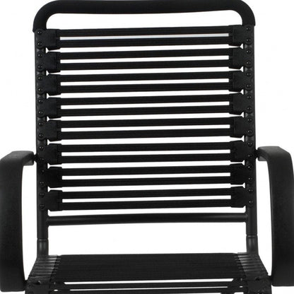Black Adjustable Swivel Bungee Rolling Office Chair HomeRoots