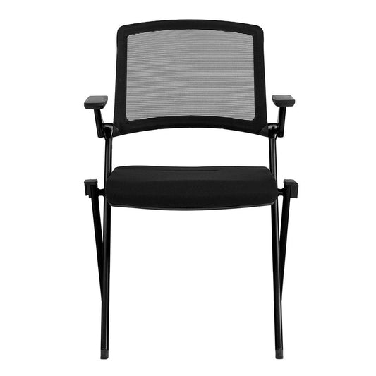 Set of Two Black Mesh Conference Office Chair HomeRoots