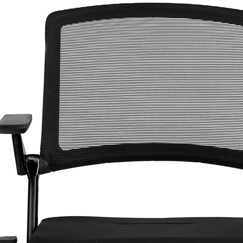 Set of Two Black Mesh Conference Office Chair HomeRoots