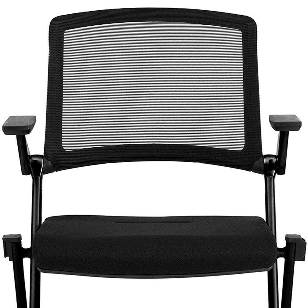 Set of Two Black Mesh Conference Office Chair HomeRoots
