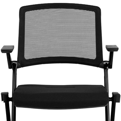 Set of Two Black Mesh Conference Office Chair HomeRoots