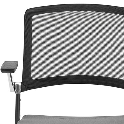 Set of Two Black Gray and Black Mesh Conference Office Chair HomeRoots