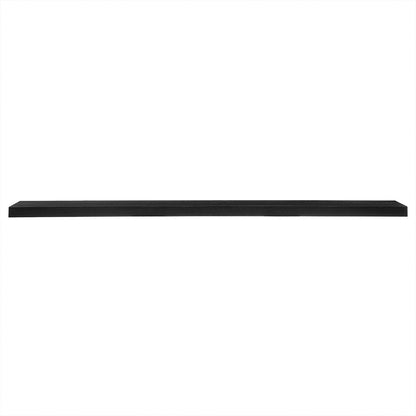 75" Black Wooden Wall Mounted Floating Shelf HomeRoots