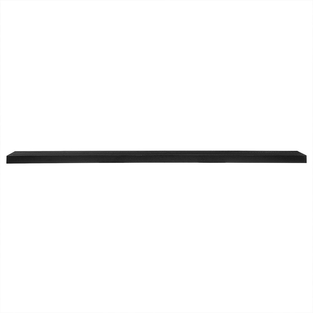 75" Black Wooden Wall Mounted Floating Shelf HomeRoots