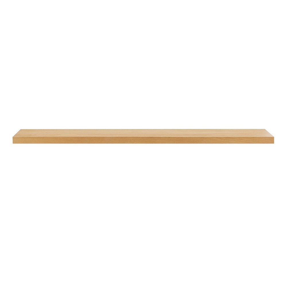 75" Natural Wooden Wall Mounted Floating Shelf HomeRoots