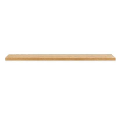 75" Natural Wooden Wall Mounted Floating Shelf HomeRoots