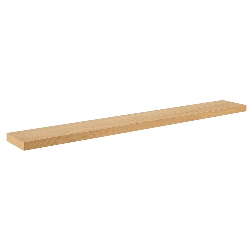 75" Natural Wooden Wall Mounted Floating Shelf HomeRoots