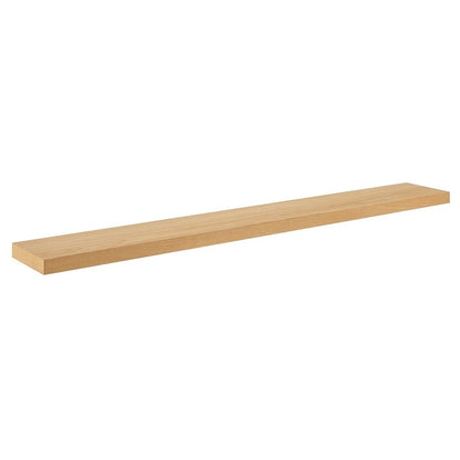 75" Natural Wooden Wall Mounted Floating Shelf HomeRoots