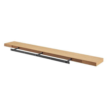 75" Natural Wooden Wall Mounted Floating Shelf HomeRoots