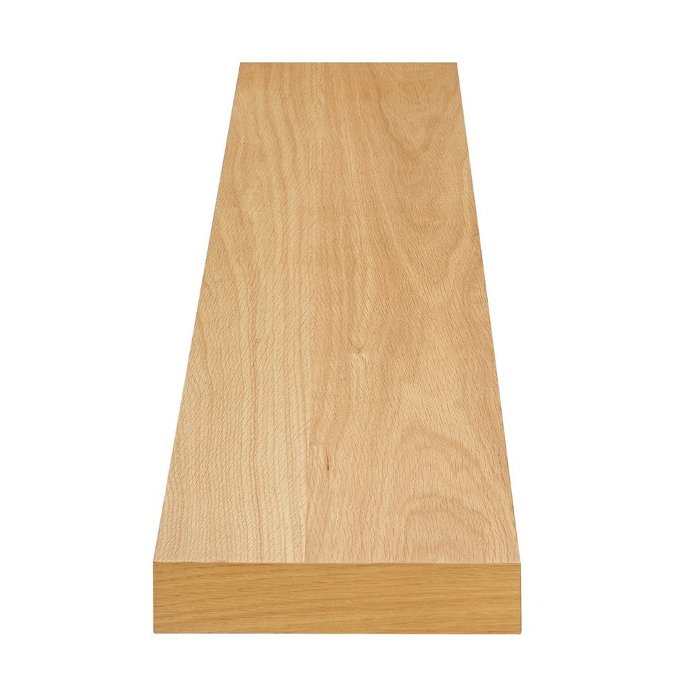 75" Natural Wooden Wall Mounted Floating Shelf HomeRoots