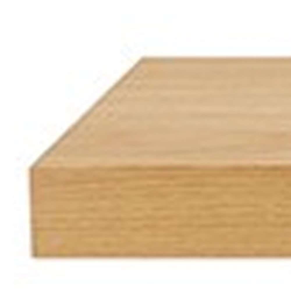 75" Natural Wooden Wall Mounted Floating Shelf HomeRoots