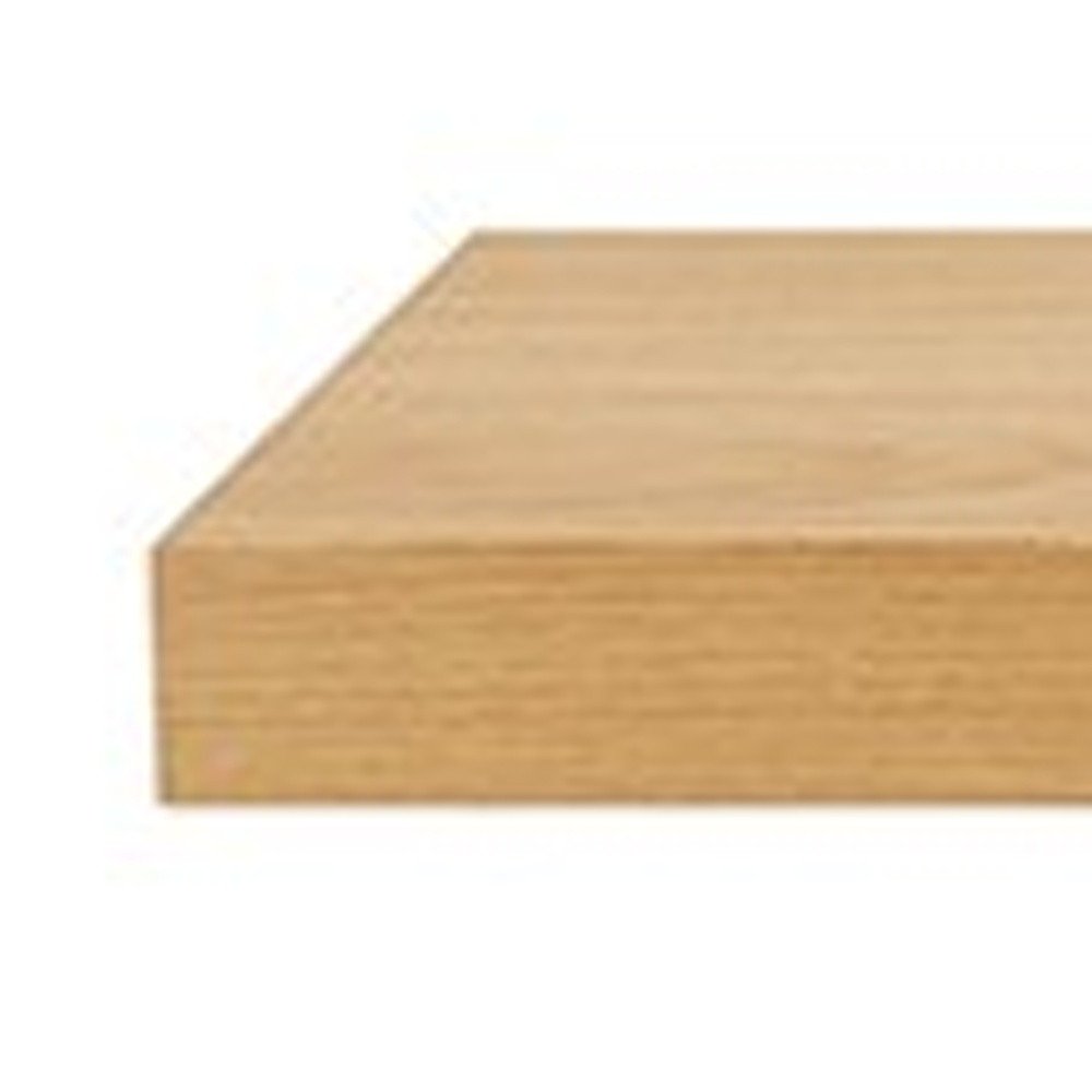 75" Natural Wooden Wall Mounted Floating Shelf HomeRoots