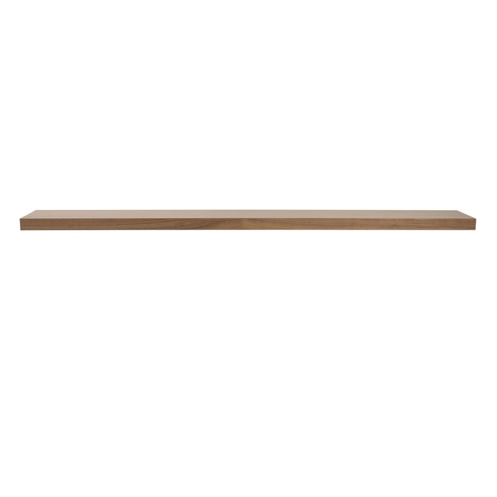 75" Brown Wooden Wall Mounted Floating Shelf HomeRoots