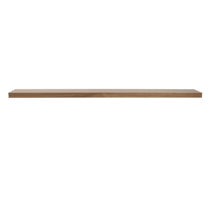 75" Brown Wooden Wall Mounted Floating Shelf HomeRoots