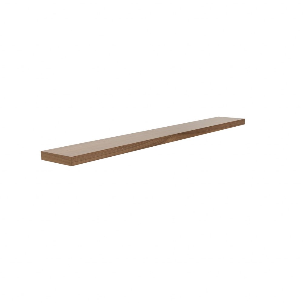 75" Brown Wooden Wall Mounted Floating Shelf HomeRoots