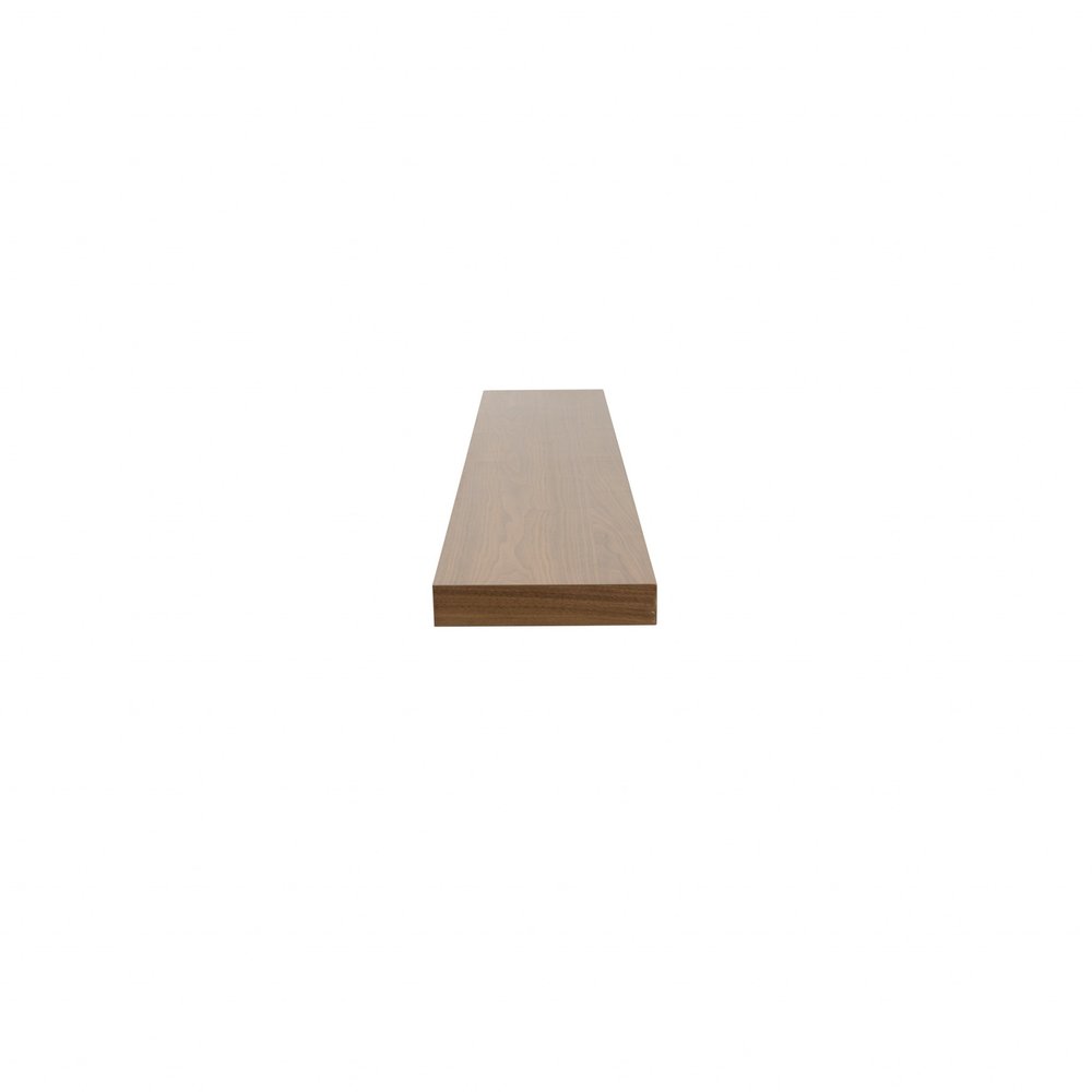 75" Brown Wooden Wall Mounted Floating Shelf HomeRoots