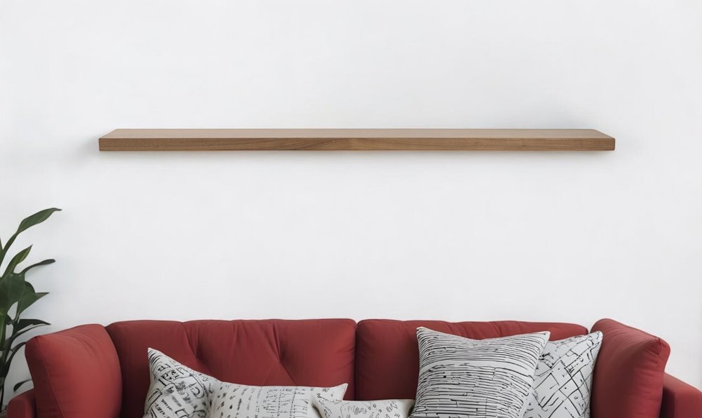 75" Brown Wooden Wall Mounted Floating Shelf HomeRoots