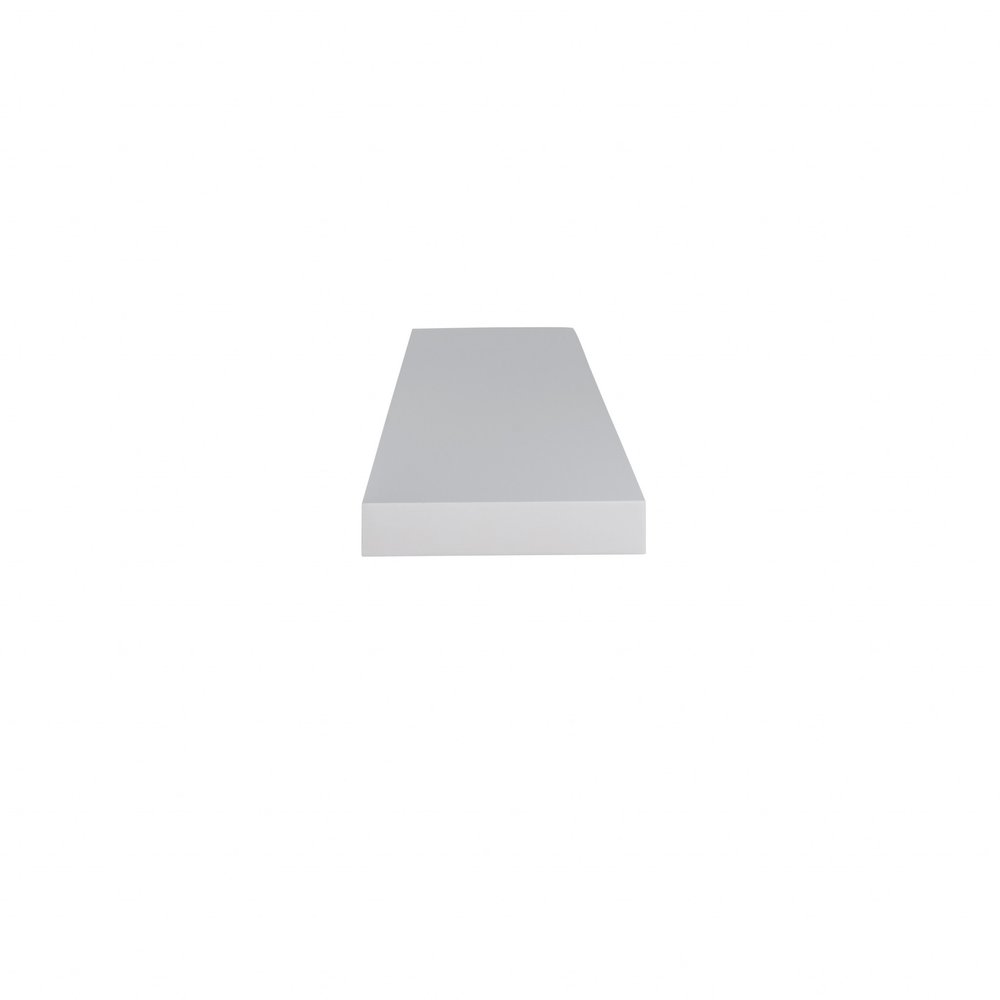 75" White Wooden Wall Mounted Floating Shelf HomeRoots