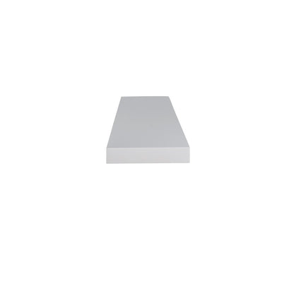 75" White Wooden Wall Mounted Floating Shelf HomeRoots