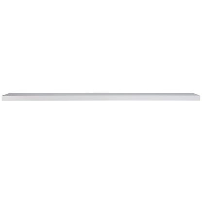 75" White Wooden Wall Mounted Floating Shelf HomeRoots