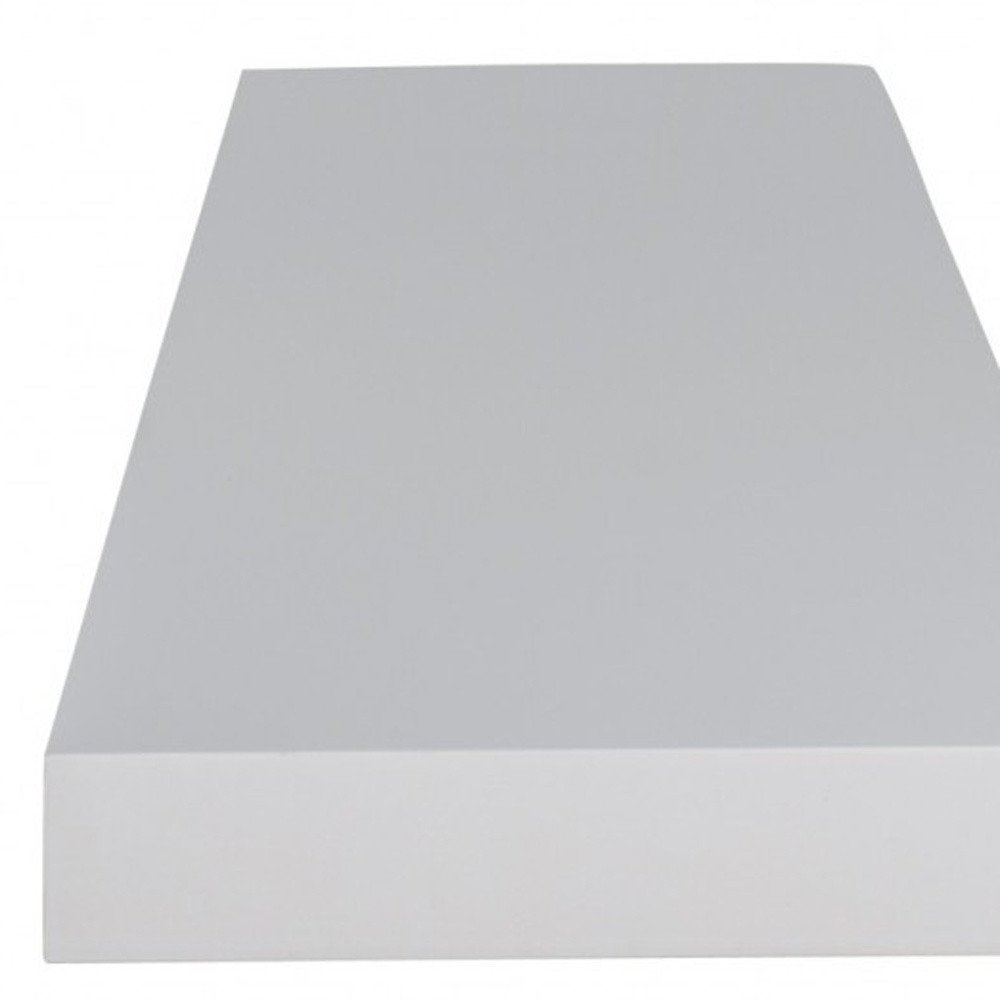 75" White Wooden Wall Mounted Floating Shelf HomeRoots