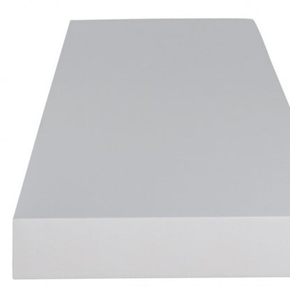 75" White Wooden Wall Mounted Floating Shelf HomeRoots