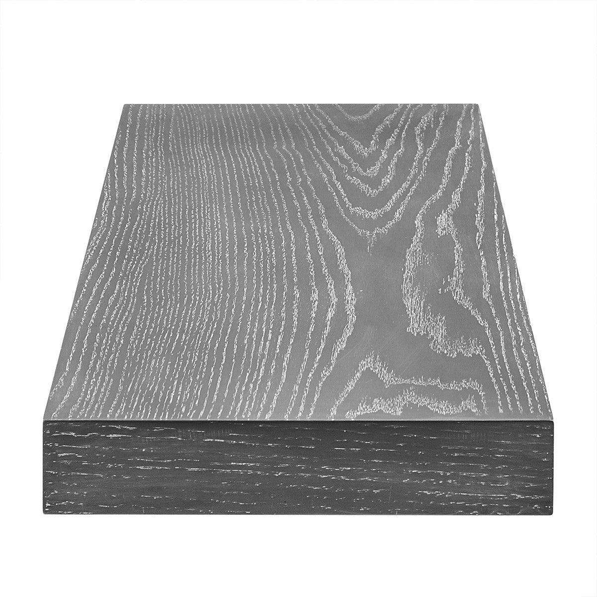 43" Dark Gray Whitewash Wooden Floating Shelf - FurniFindUSA
