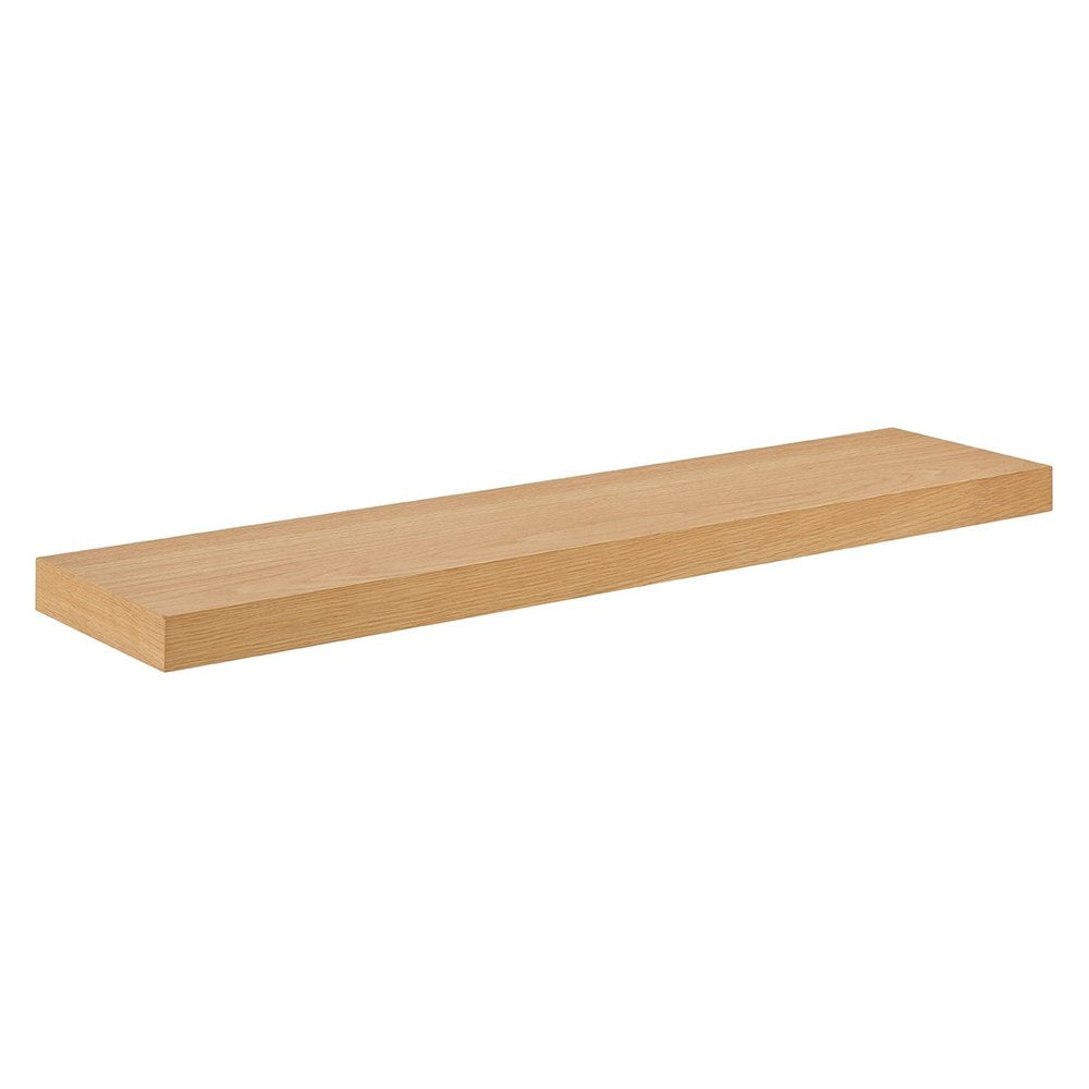 43" Natural Light Brown Wooden Floating Shelf HomeRoots